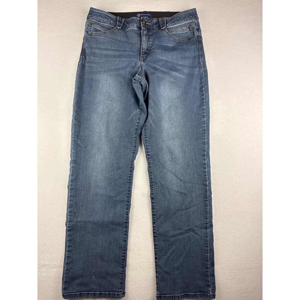 Democracy Ab solution Straight Leg Jeans Blue Medium Wash Womens 12 B1560Q4CD